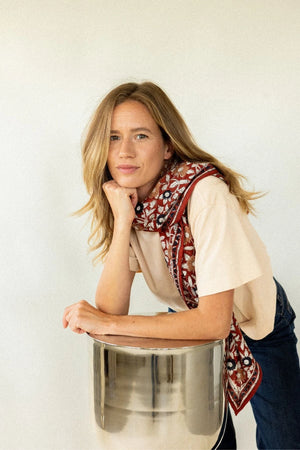 Foulard Latika 'Coeur' Fire | APACHES COLLECTIONS