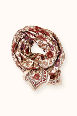 Foulard Latika 'Coeur' Macadamia fire | APACHES COLLECTIONS