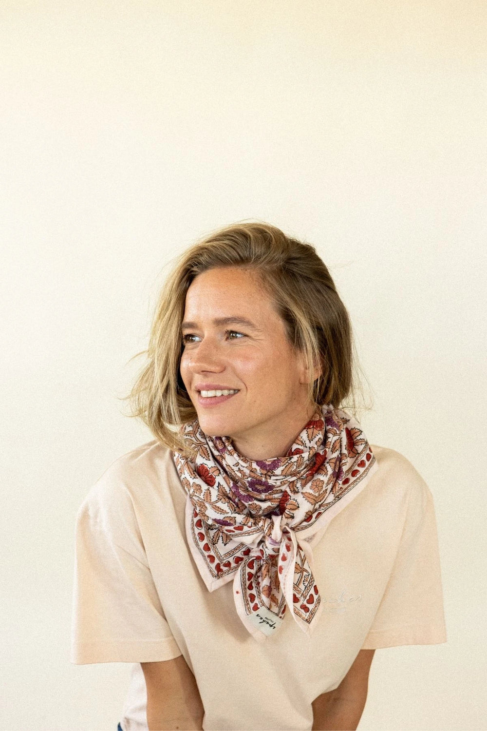 Foulard Latika 'Coeur' Macadamia fire | APACHES COLLECTIONS