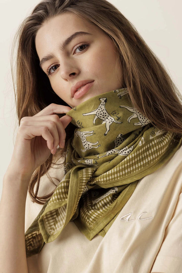 Foulard 'Latika' Pongo Khaki | APACHES COLLECTIONS