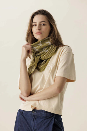 Foulard 'Latika' Pongo Khaki | APACHES COLLECTIONS