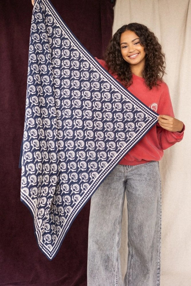Foulard Latika 'Wonderful' Navy | APACHES COLLECTIONS