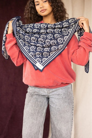 Foulard Latika 'Wonderful' Navy | APACHES COLLECTIONS