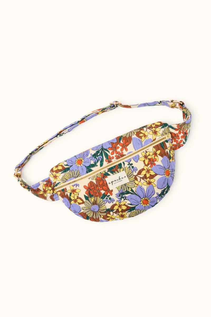 Grand sac banane 'Keli' Bouquet Iris | APACHES COLLECTIONS