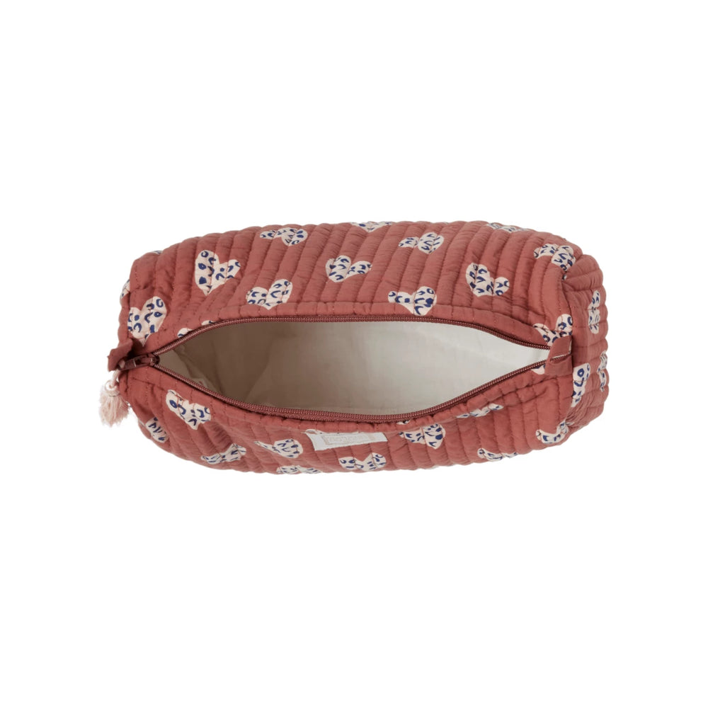Grande trousse de toilette 'Coeur Sauvage' Terracotta | BONHEUR DU JOUR