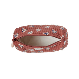 Grande trousse de toilette 'Coeur Sauvage' Terracotta | BONHEUR DU JOUR