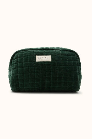 Grande Trousse 'Gayane' Velours lisse Forest | APACHES COLLECTIONS