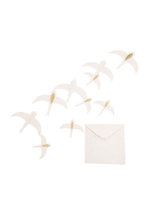 Hirondelles papier naturel | MUSKHANE