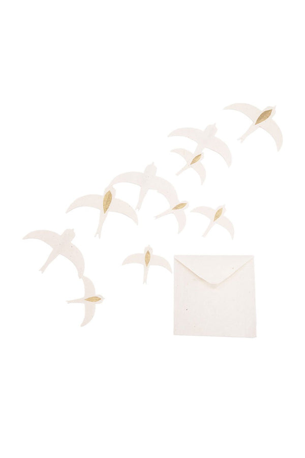 Hirondelles papier naturel | MUSKHANE