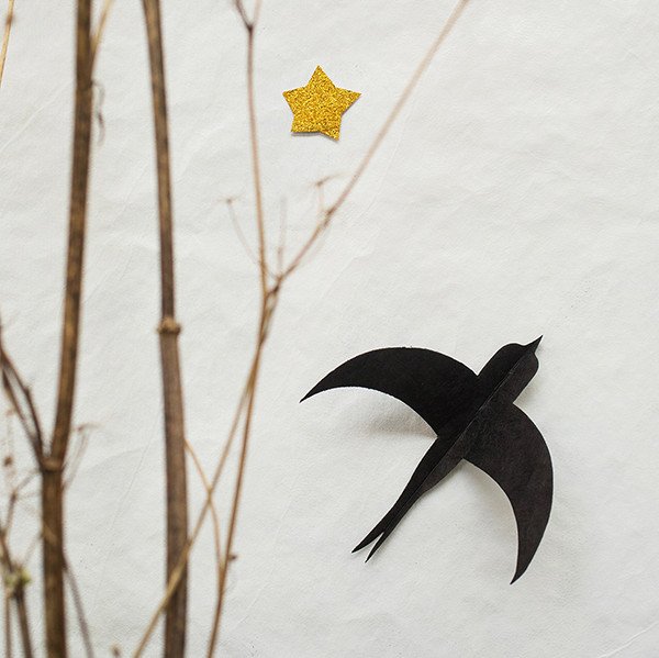 Hirondelles papier noir | MUSKHANE