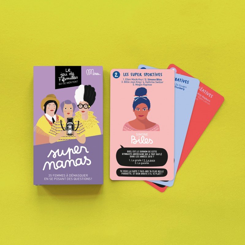 Jeu de 7 familles 'Super nanas' | MINUS ÉDITIONS