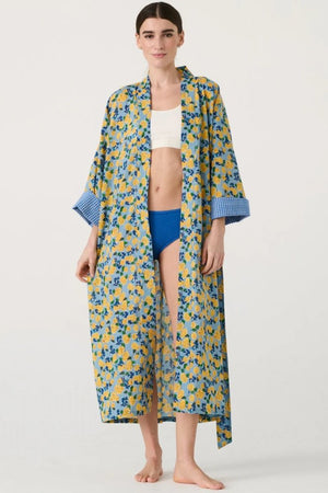 Kimono long 'Blue Roses' | LUCAS DU TERTRE