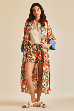 Kimono long 'Spring Flower' | LUCAS DU TERTRE