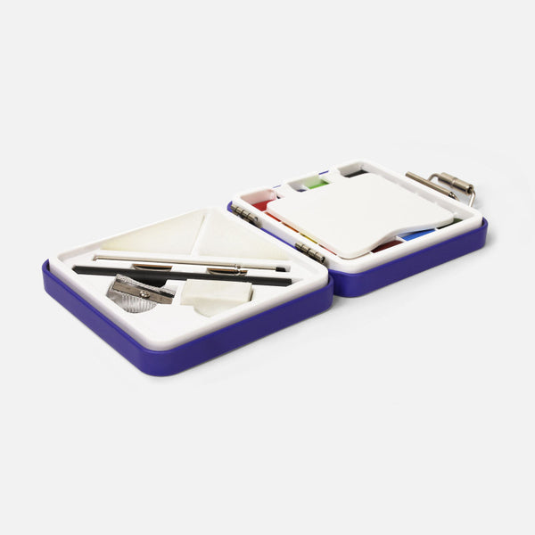 Kit aquarelle de voyage bleu