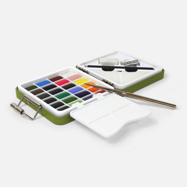 Kit aquarelle de voyage olive