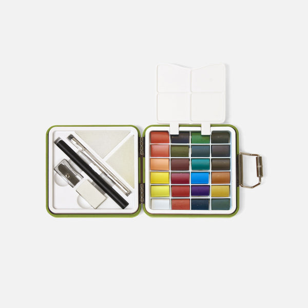 Kit aquarelle de voyage olive