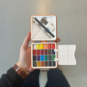 Kit aquarelle de voyage orange