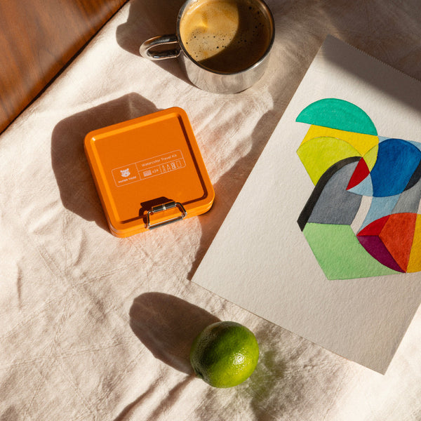 Kit aquarelle de voyage orange