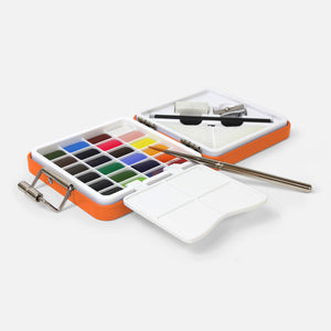 Kit aquarelle de voyage orange