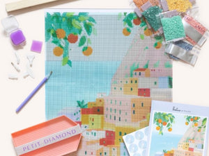 Kit de Diamond Painting 'Positano' par Petra Lidze | LA PETITE ÉPICERIE