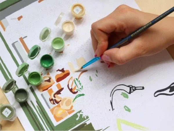 Kit peinture au numéro Petit Pinceau 'Boulangeries Parisiennes' | LA PETITE ÉPICERIE
