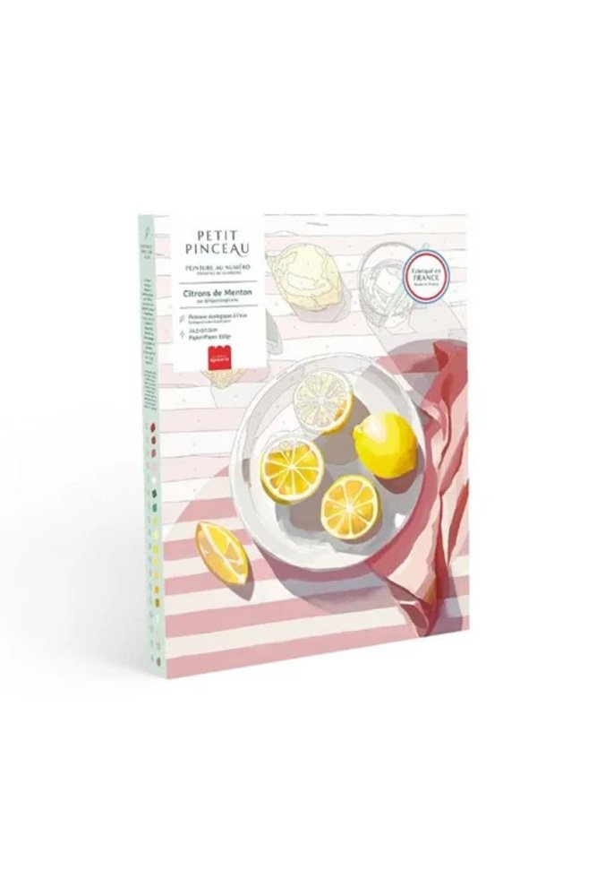 Kit peinture au numéro Petit Pinceau 'Citrons de Menton' | LA PETITE ÉPICERIE