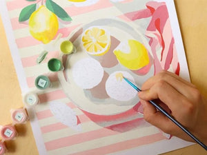 Kit peinture au numéro Petit Pinceau 'Citrons de Menton' | LA PETITE ÉPICERIE