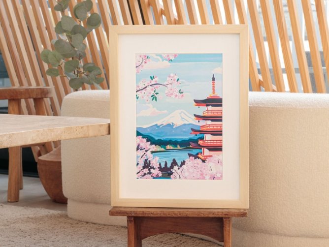 Kit peinture au numéro Petit Pinceau 'Mont Fuji' | LA PETITE ÉPICERIE