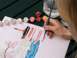Kit peinture au numéro Petit Pinceau 'Mont Fuji' | LA PETITE ÉPICERIE