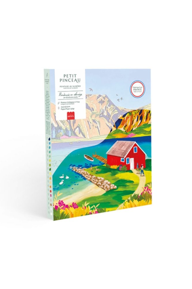 Kit peinture au numéro Petit Pinceau 'Randonnée en Norvège' | LA PETITE ÉPICERIE