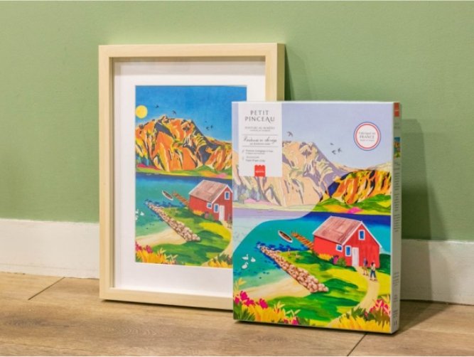 Kit peinture au numéro Petit Pinceau 'Randonnée en Norvège' | LA PETITE ÉPICERIE