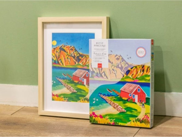 Kit peinture au numéro Petit Pinceau 'Randonnée en Norvège' | LA PETITE ÉPICERIE