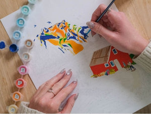 Kit peinture au numéro Petit Pinceau 'Randonnée en Norvège' | LA PETITE ÉPICERIE