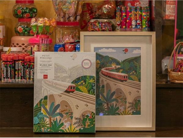 Kit peinture au numéro Petit Pinceau 'Sri-Lanka Train' | LA PETITE ÉPICERIE