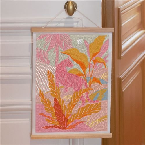 Kit de Diamond Painting 'Pink Jungle' par Sun Lee | LA PETITE ÉPICERIE