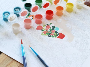 Kit peinture au numéro Petit Pinceau 'Flower Market' | LA PETITE ÉPICERIE