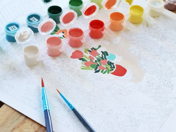 Kit peinture au numéro Petit Pinceau 'Flower Market' | LA PETITE ÉPICERIE