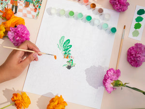 Kit de peinture au numéro 'Greenhouse' par Laura Page | LA PETITE EPICERIE