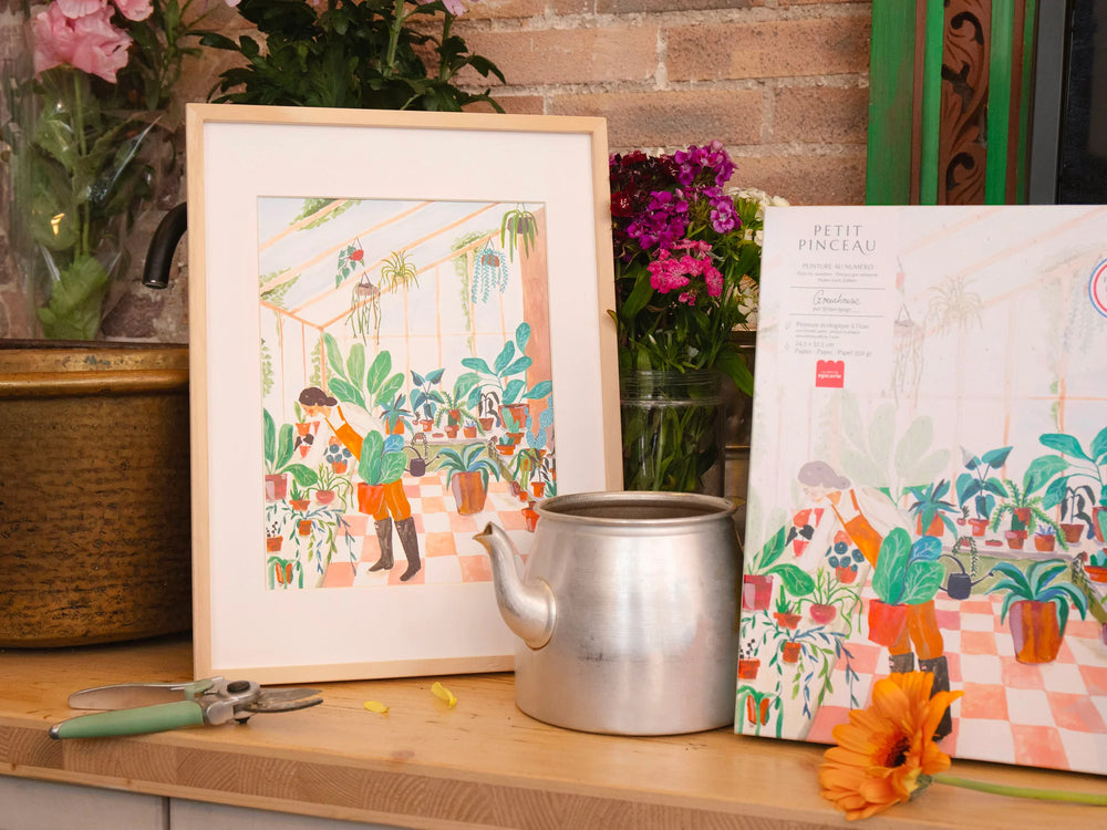 Kit de peinture au numéro 'Greenhouse' par Laura Page | LA PETITE EPICERIE