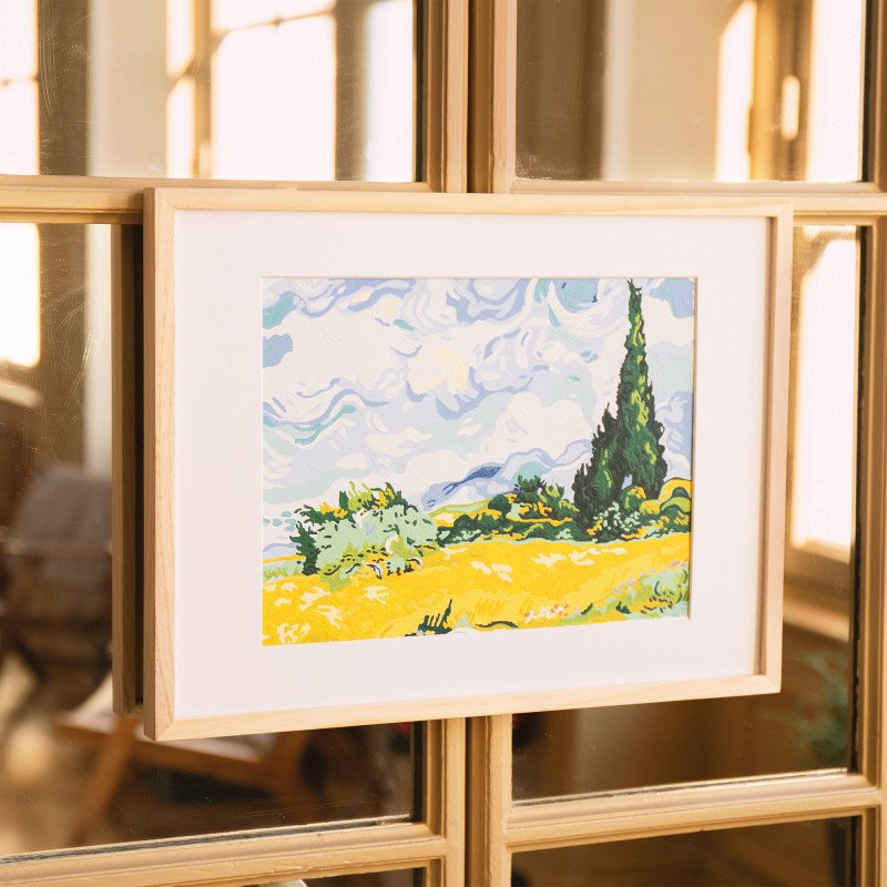 Kit peinture au numéro Petit Pinceau 'Cyprès aux blés d’or' par Vincent Van Gogh | LA PETITE ÉPICERIE