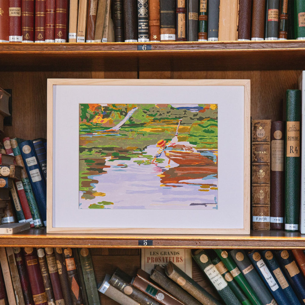Kit peinture au numéro Petit Pinceau 'Mädchen im kahn' par Curt Herrmann | LA PETITE ÉPICERIE
