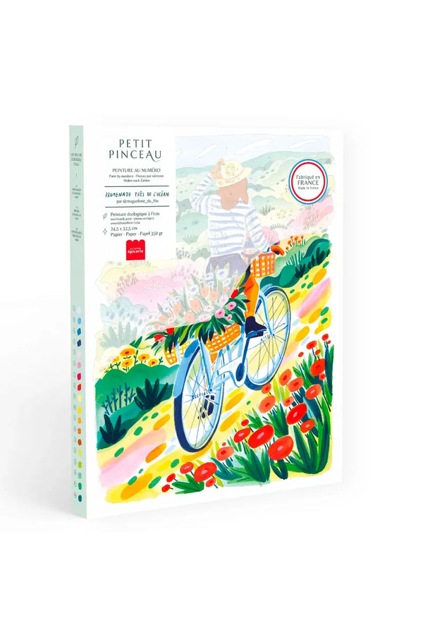 Kit de peinture au numéro 'Promenade près de l'océan' par Maguelone du Fou | LA PETITE EPICERIE
