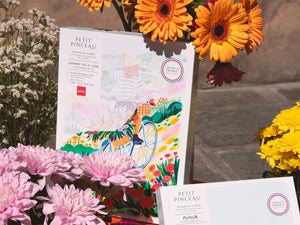 Kit de peinture au numéro 'Promenade près de l'océan' par Maguelone du Fou | LA PETITE EPICERIE