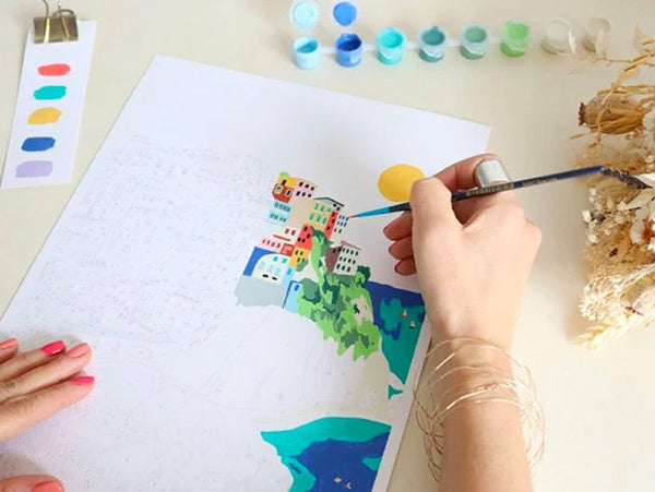 Kit peinture au numéro Petit Pinceau 'Cinque terre' | LA PETITE ÉPICERIE