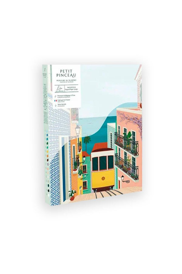 Kit peinture  au numéro Petit Pinceau 'Lisbon Tram' | LA PETITE ÉPICERIE