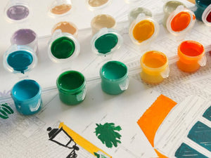 Kit peinture  au numéro Petit Pinceau 'Lisbon Tram' | LA PETITE ÉPICERIE