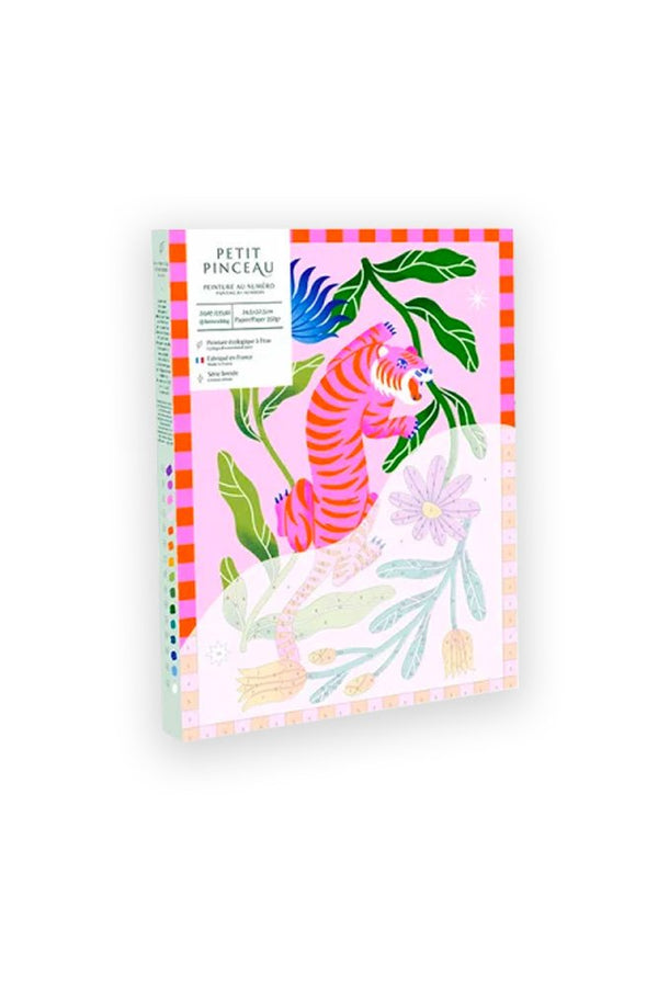 Kit peinture au numéro Petit Pinceau 'Tigre Fleuri' | LA PETITE ÉPICERIE