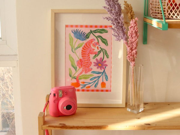 Kit peinture au numéro Petit Pinceau 'Tigre Fleuri' | LA PETITE ÉPICERIE