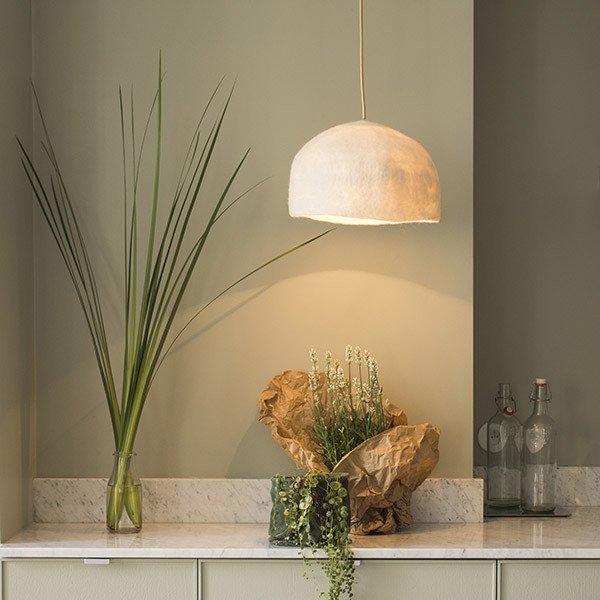 Abat-jour 'Yourte' S 30x12cm en laine feutrée | MUSKHANE