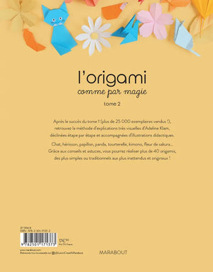 Livre 'L'origami comme par magie' Tome 2 - Adeline Klam | MARABOUT